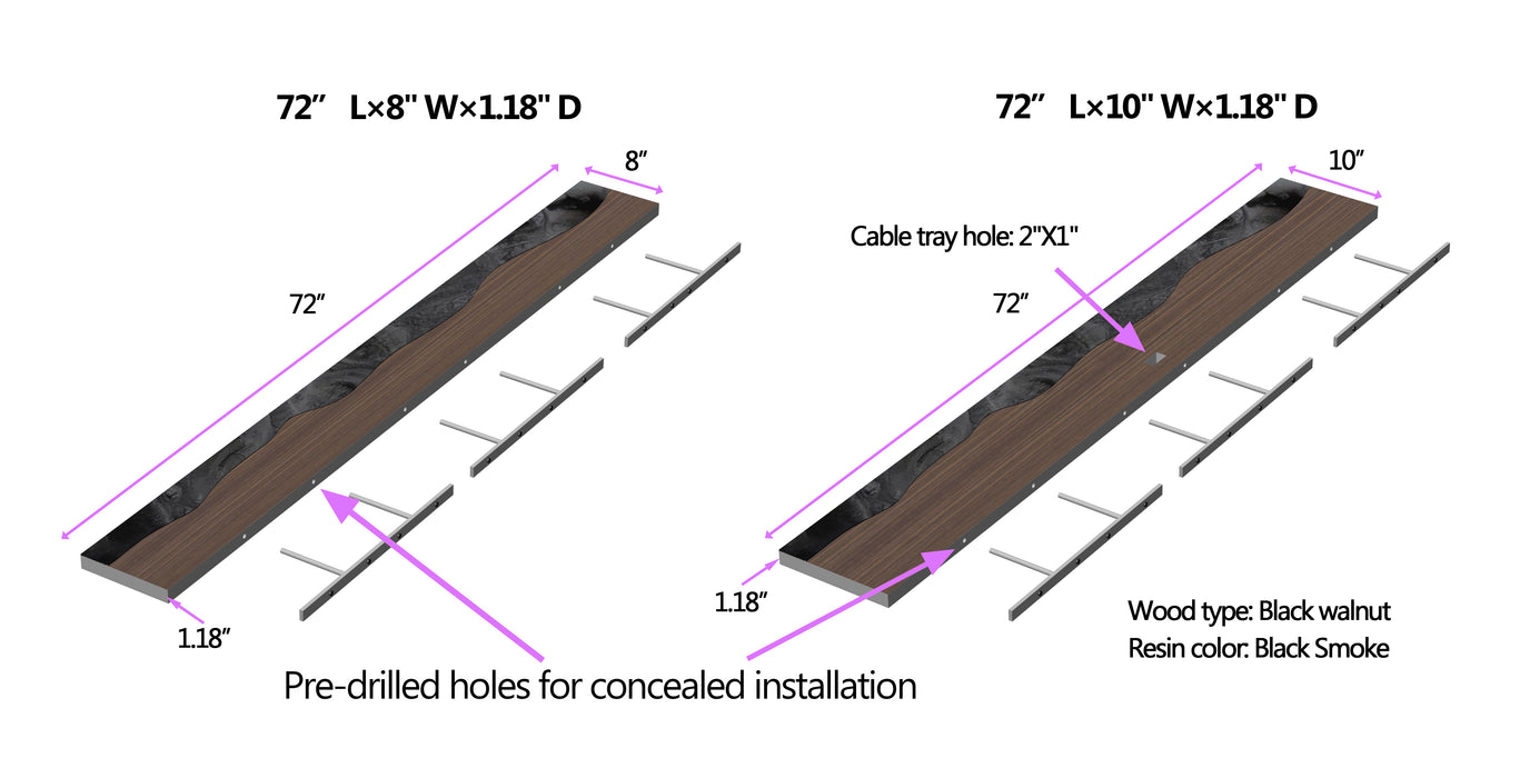 $200 Deposit to Secure Order - Total $2,626.69 - Julian’s Floating Shelves