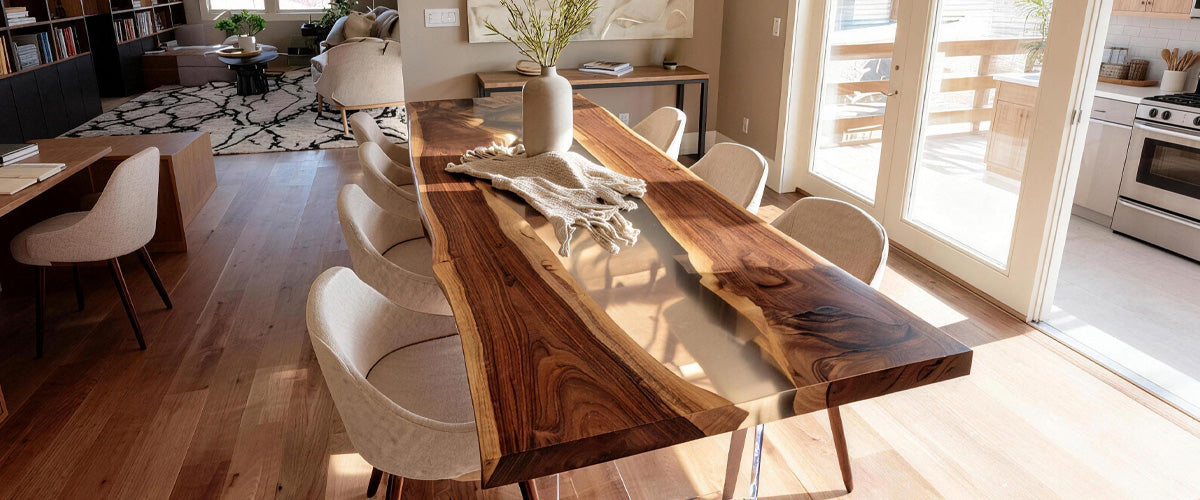The Art and Craft Behind Stunning Live Edge Epoxy Dining Tables