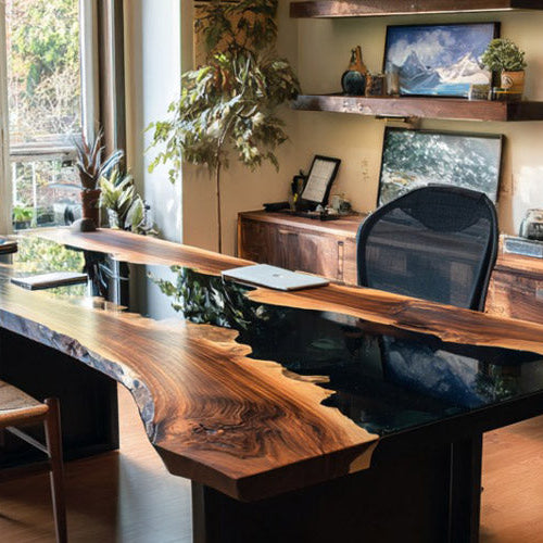 Transforming Your Study: The Challenge and Beauty of Epoxy Wood Furniture