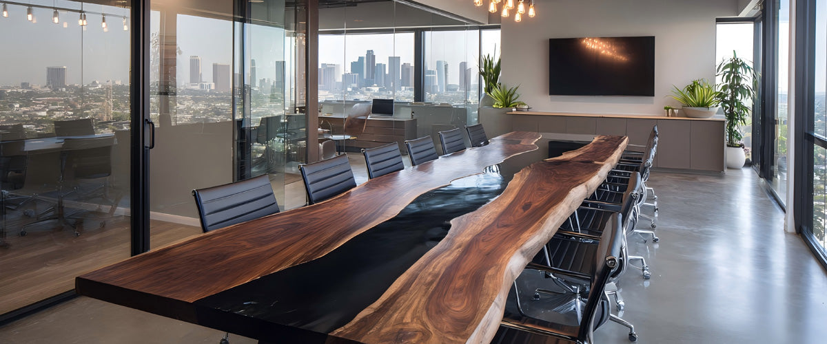 Redefining Your Conference Space: The Art and Craft of Epoxy Wood Tables
