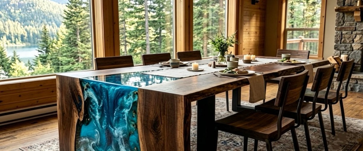 Custom Waterfall Dining Tables for Contemporary Interiors