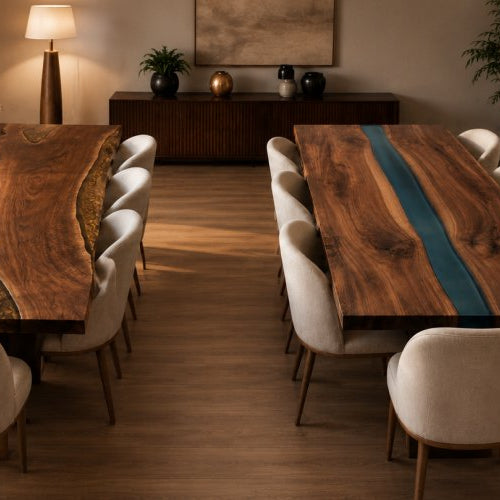 Single-Slab vs. Joined or Multi-Slab Epoxy Tables: Which Should You Choose?