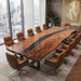 12 foot black walnut conference table for executive meeting rooms