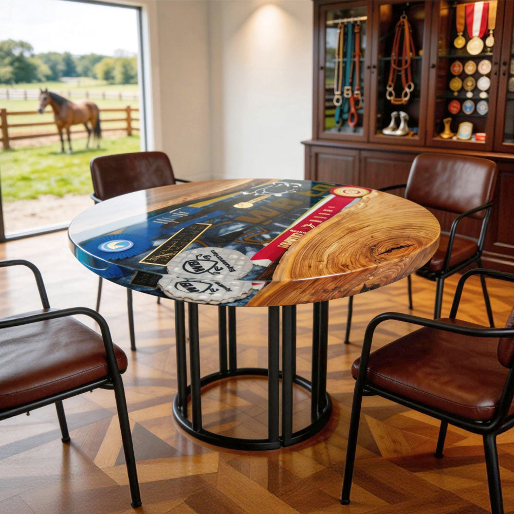 Sally’s Equestrian-Themed Coffee Table