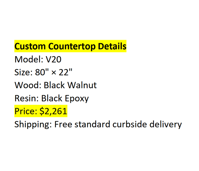 Custom Order Link for Kris Taylor | Worldcustomtable