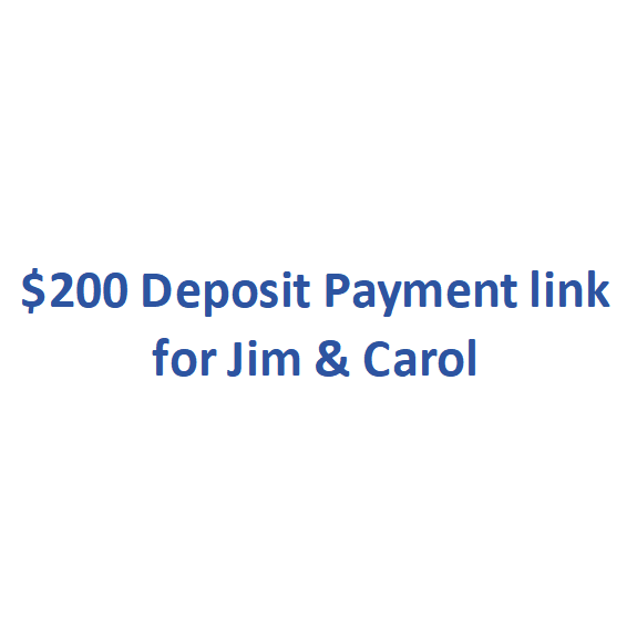 $200 Deposit Payment link for Jim & Carol - 40 x 120 Handmade Walnut Kitchen Island (V19)