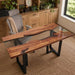 24x60 black walnut clear epoxy dinning table
