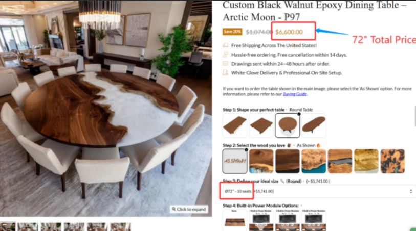Price Difference Payment Link for Bryce | WCT1565 | Size Upgrade from 24" to 72"