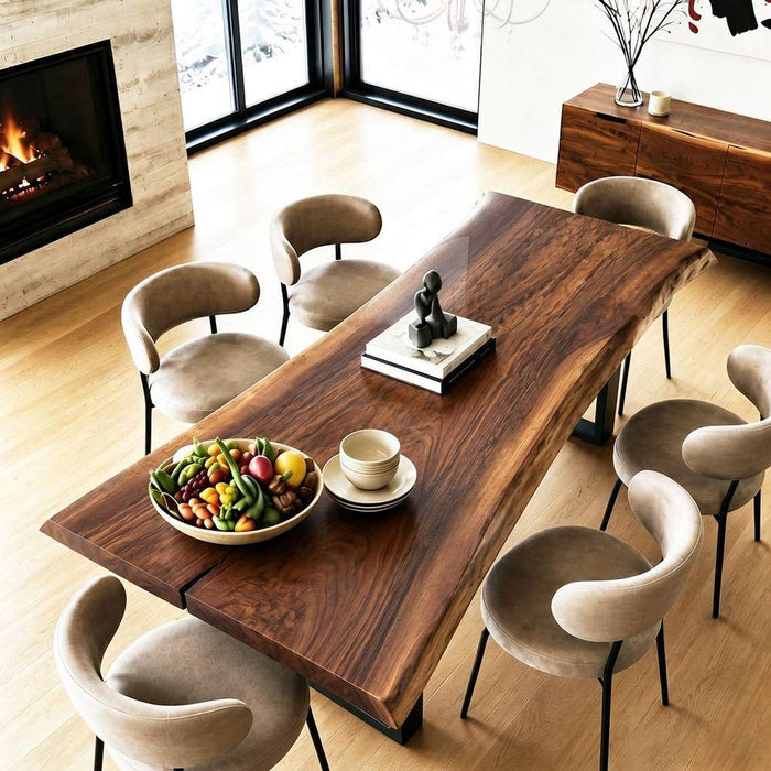 30x72 black walnut solid wood dinning table
