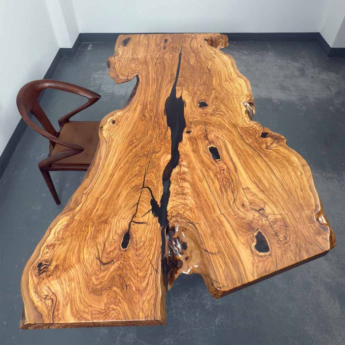 Pre-Order & In Stock Olive Irregular Solid Wood 6-Person Coffee Table – 85”L x 39”W – Delivery in 4–7 Weeks – S51