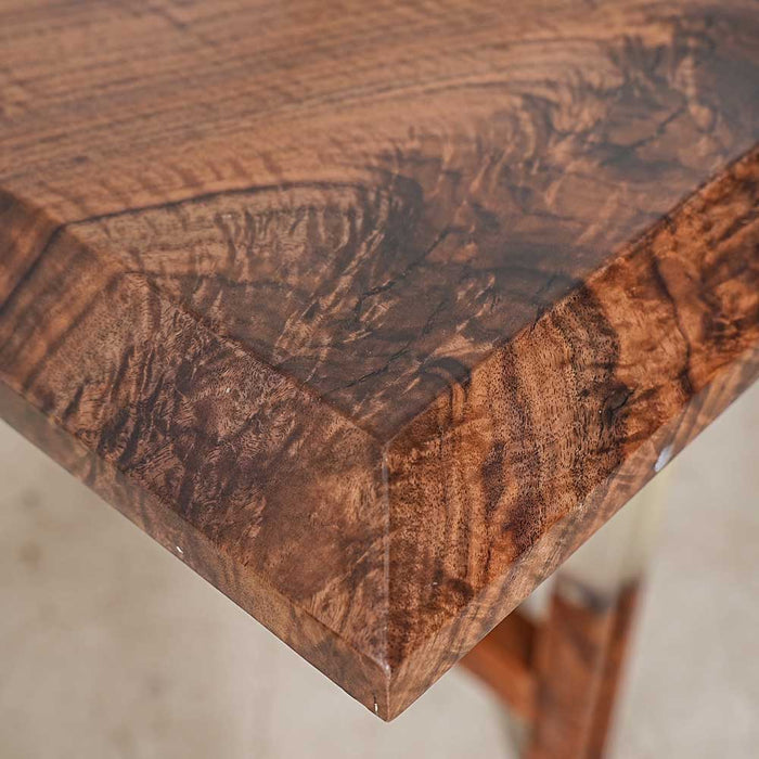 6-8 Person Black Walnut Epoxy Table in Modern Dining Room