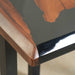 6-Person Black Walnut Epoxy Table in Modern Dining Room