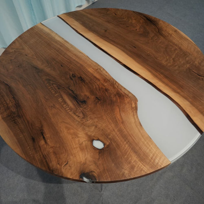 60 inch round resin dining table for family meals and entertaining