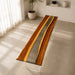 6x26 walnut epoxy console table with translucent gray resin