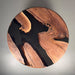 72 inch epoxy dinning table featuring natural black walnut