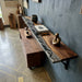82 inch black walnut gray epoxy floating shelf for modern home décor
