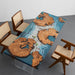 Epoxy river table made from Cunninghamia burl wood and coastal ocean resin