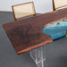 Modern walnut resin wood table for luxury interiors