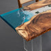 Handcrafted epoxy river dining table made from walnut wood