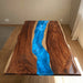 Custom Walnut Wood Epoxy River Dining Table Handmade