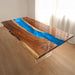 Walnut Epoxy Resin Table with Natural Grain for Modern Dining