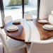 handcrafted black walnut epoxy dinning table for modern homes in florida