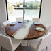 black walnut wood epoxy dinning & coffee table for cozy homes in florida