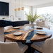 premium walnut wood epoxy dinning & coffee table for modern homes in miami