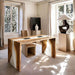 Black walnut epoxy waterfall table desk with white resin design
