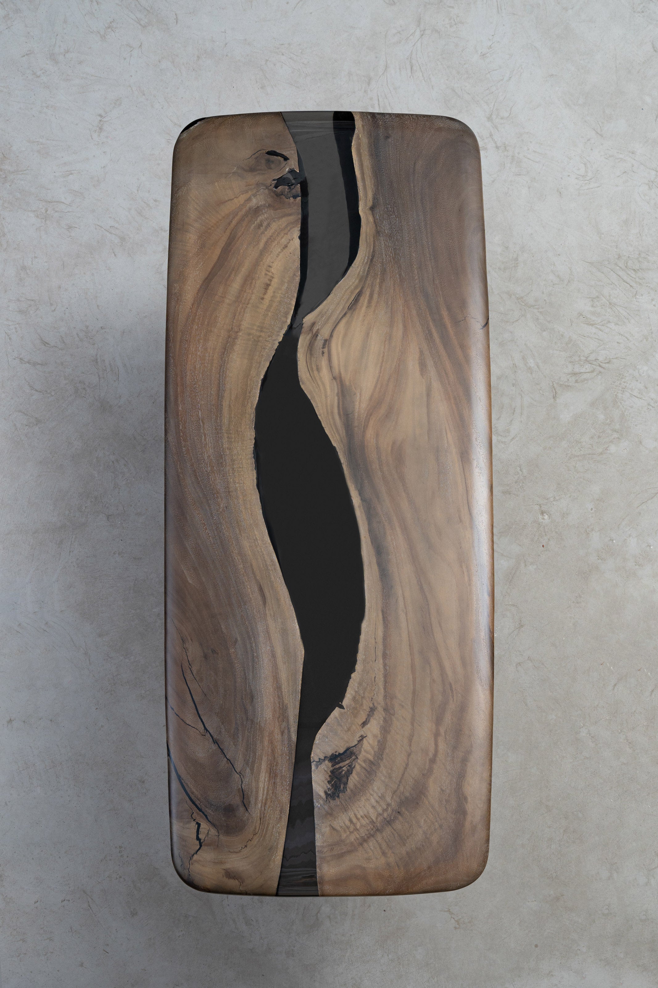 Custom Black River Epoxy Resin Dining Table