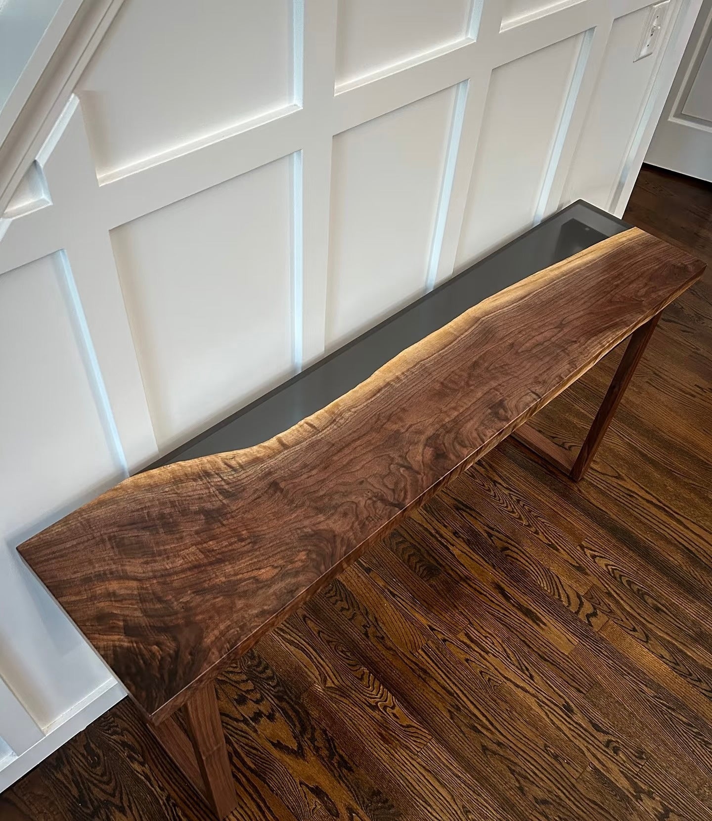 Custom Black Walnut Epoxy Bar Table