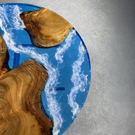 Custom Blue Ocean Epoxy Coffee Table