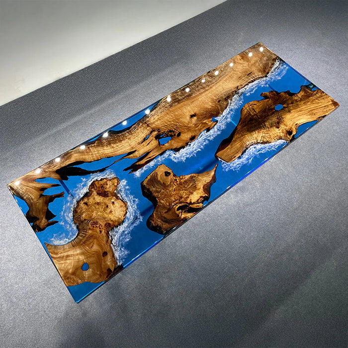 Custom Payment Link for Joseph Berne - 40" x 80" Golden Camphor Epoxy Table with 8 PCS Wood Epoxy Chairs