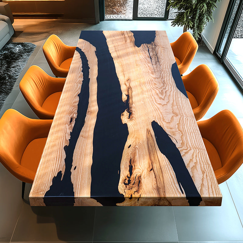 Custom Handmade Luxury Black Epoxy Table