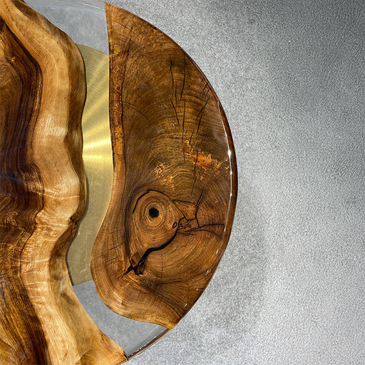 Custom Transparent Round Epoxy Coffee Table