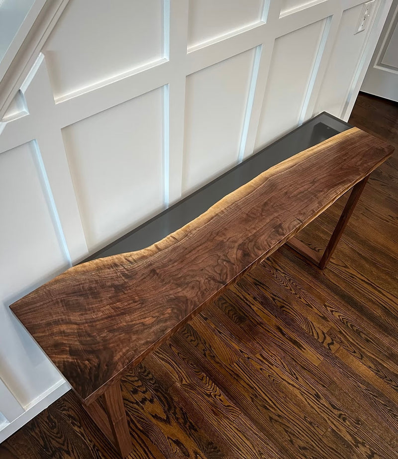 Custom Black Walnut Epoxy Bar Table-1