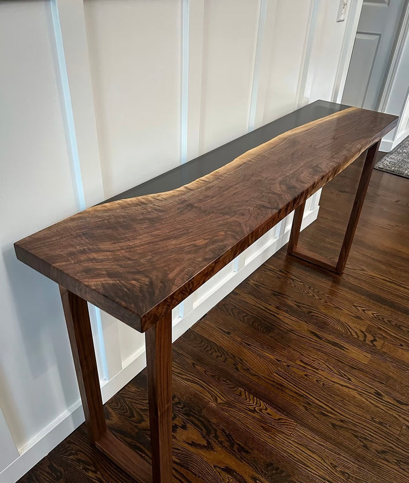 Custom Black Walnut Epoxy Bar Table-2