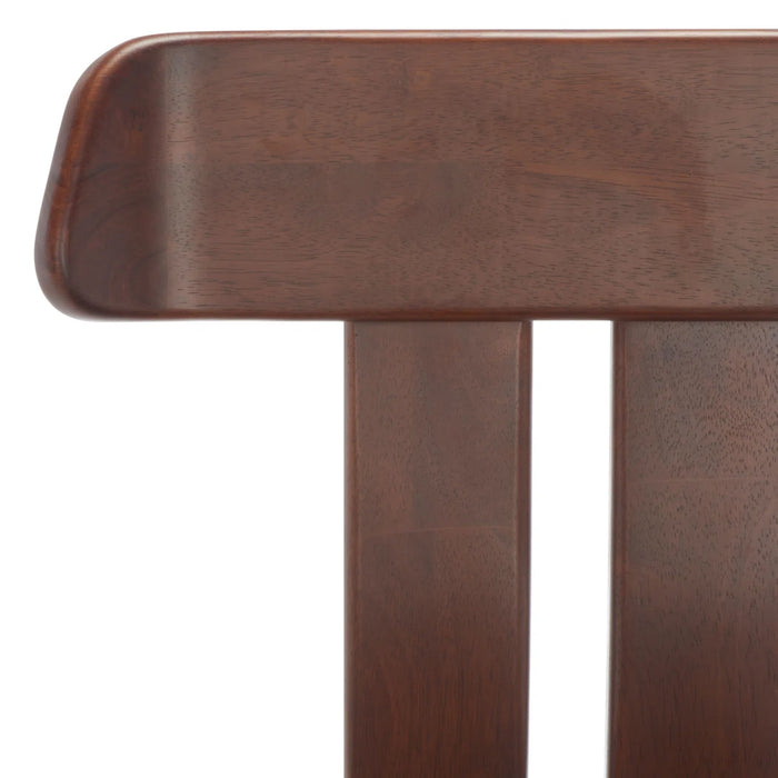 Minimalist Solid Black Walnut Side Chair - H09