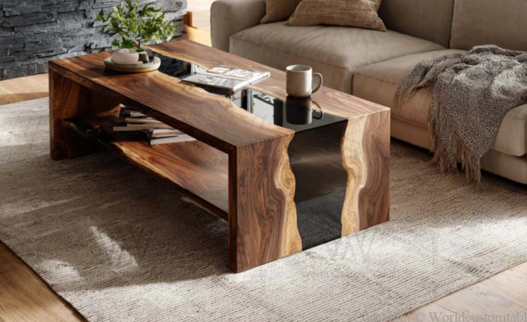 Custom Order Link for Charles - Two Tables 30"W × 54"L Coffee Table with Double-Sided Panel Leg & 16"W × 60"L Console Table with Double-Sided Panel Leg