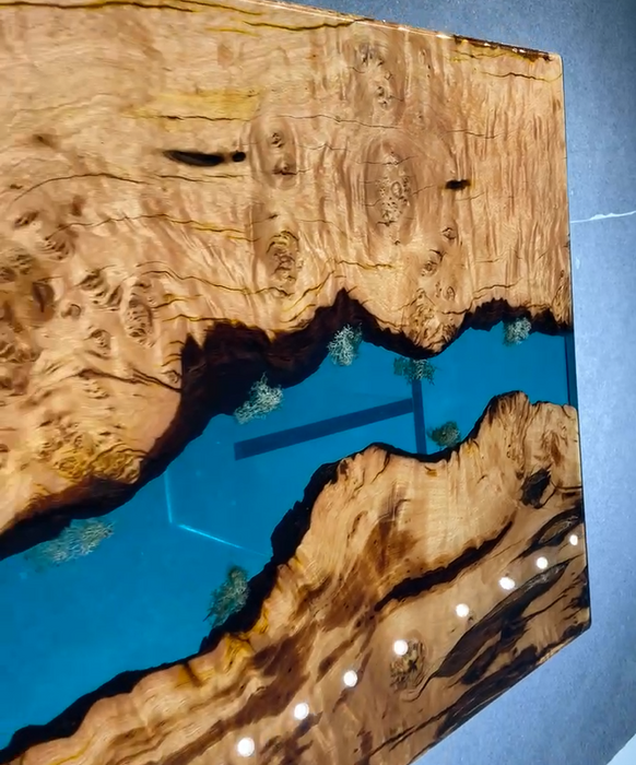 Custom Order for Tiffany - 15.5"W × 58.5"L × 34.5"H Black Walnut Table (With a 4" Waterfall Edge) Based on the attached sketch