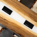 Live edge walnut epoxy desk with elegant white river resin