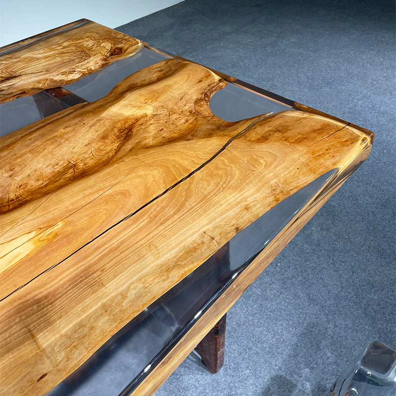 Olive Luxury Transparent Epoxy Table 