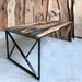 handmade black walnut epoxy waterfall table for kitchen countertops in las vegas