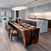 handmade black walnut epoxy dinning table for american homes in atlanta