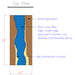 walnut wood blue epoxy dinning table for family gatherings in miami