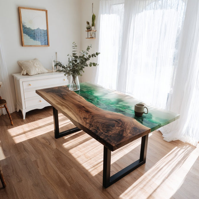 solid wood epoxy coffee tables for cozy living spaces in san francisco