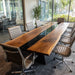 large square wooden conference table for modern meeting rooms in california