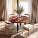 vintage wooden epoxy dinning & coffee table for american homes in florida