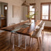 live edge black walnut clear epoxy resin table for homes & offices in florida