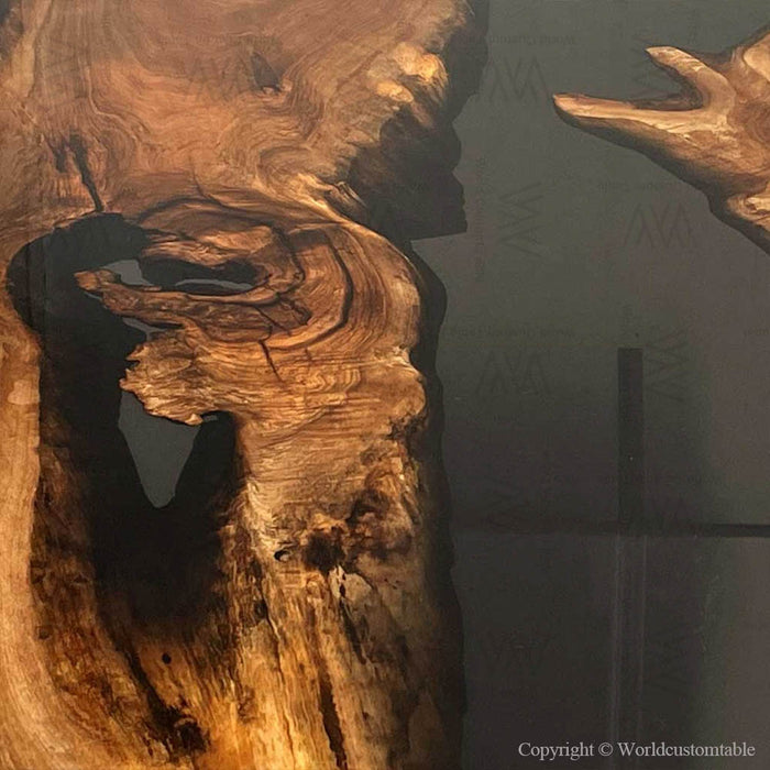 luxury black walnut epoxy table for dinning & living spaces in california